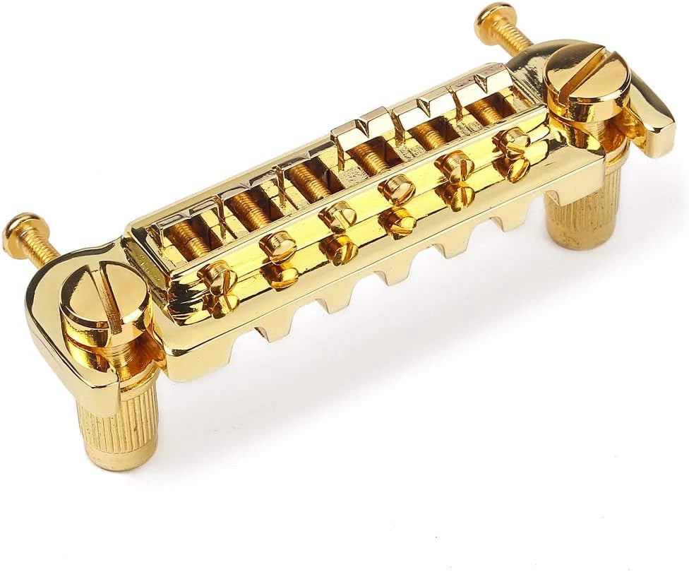 Gold Guitar Wraparound Tune-O-Matic Bridge Fit Epiphone,Ibane<wbr/>z,Gibson,PRS,B<wbr/>urny