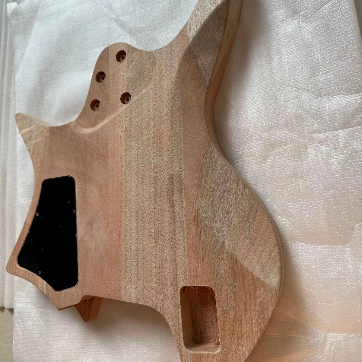 7 String Flame Maple and Mahogany Headless Guitar Body
