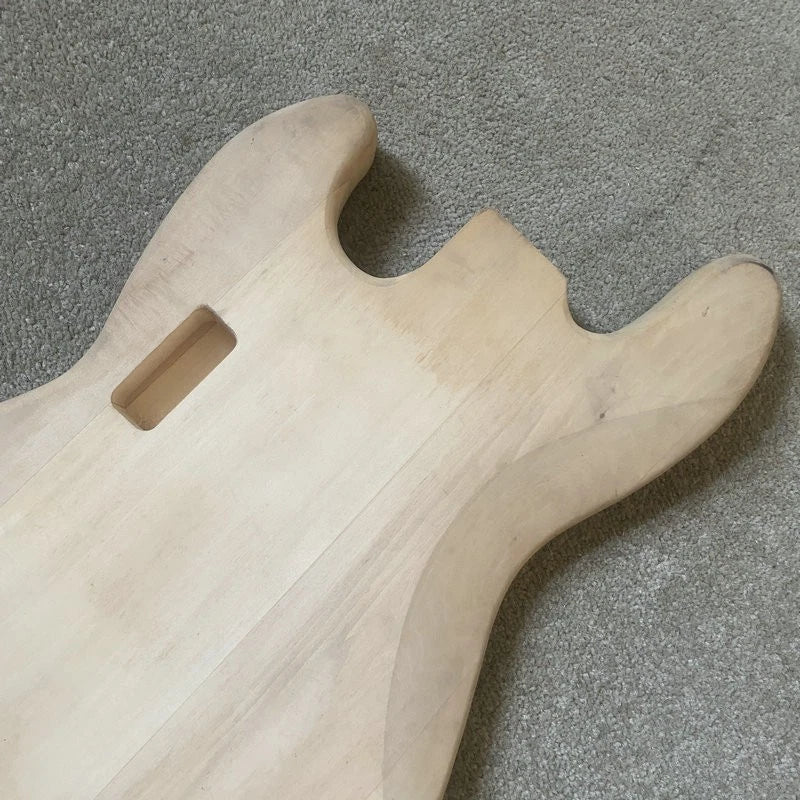 Unpainted Jazz Bass Body, Natural Basswood Fit Jazz Bass DIY Project