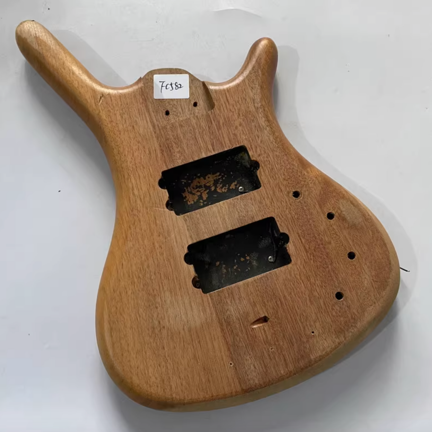 Solid Mahogany Wood 4 String Bass Body DIY Project