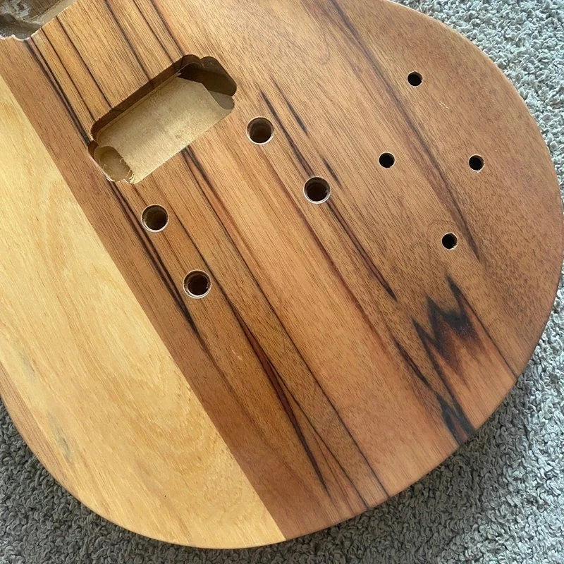 Single Cut Electric Guitar DIY Project in Natural Mahogany Veneer