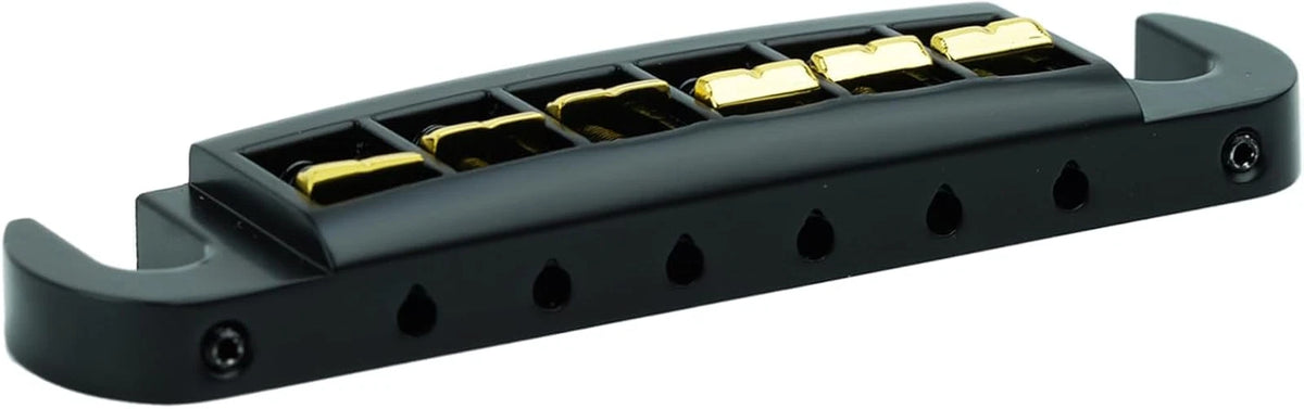 Black Wraparound Guitar Brass Saddles Tailpiece Bridge Fit Les Paul LP SG ES
