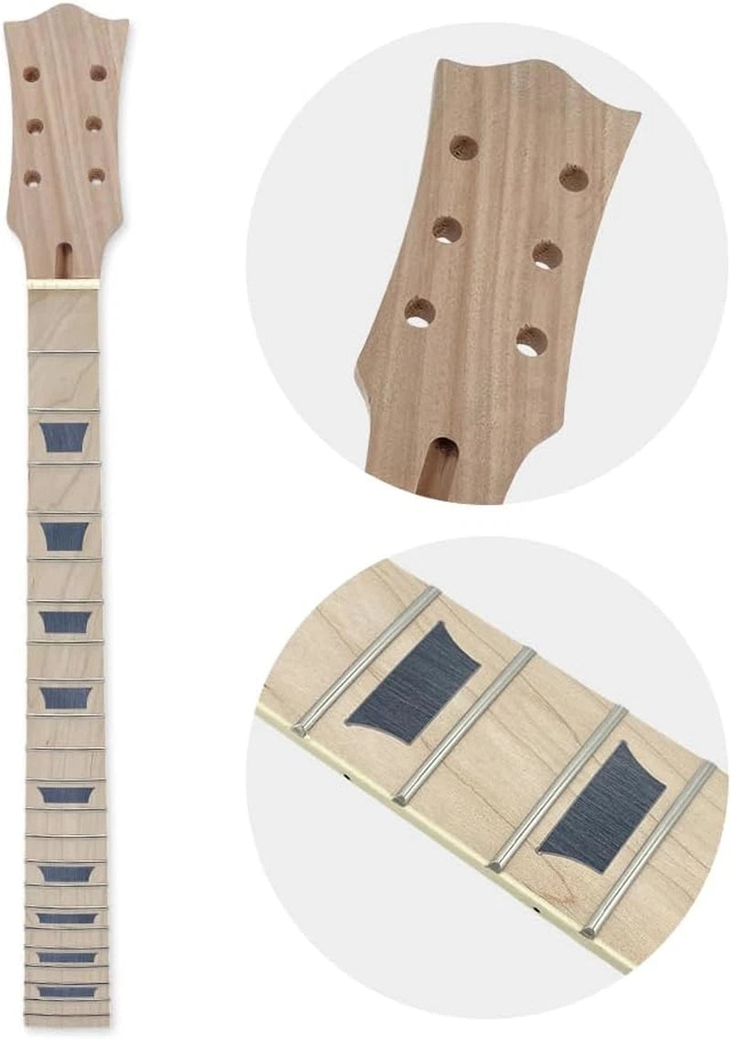 Mahogany Wood Bolt On Guitar Neck, 22 Frets Fingerboard Fit LP SG