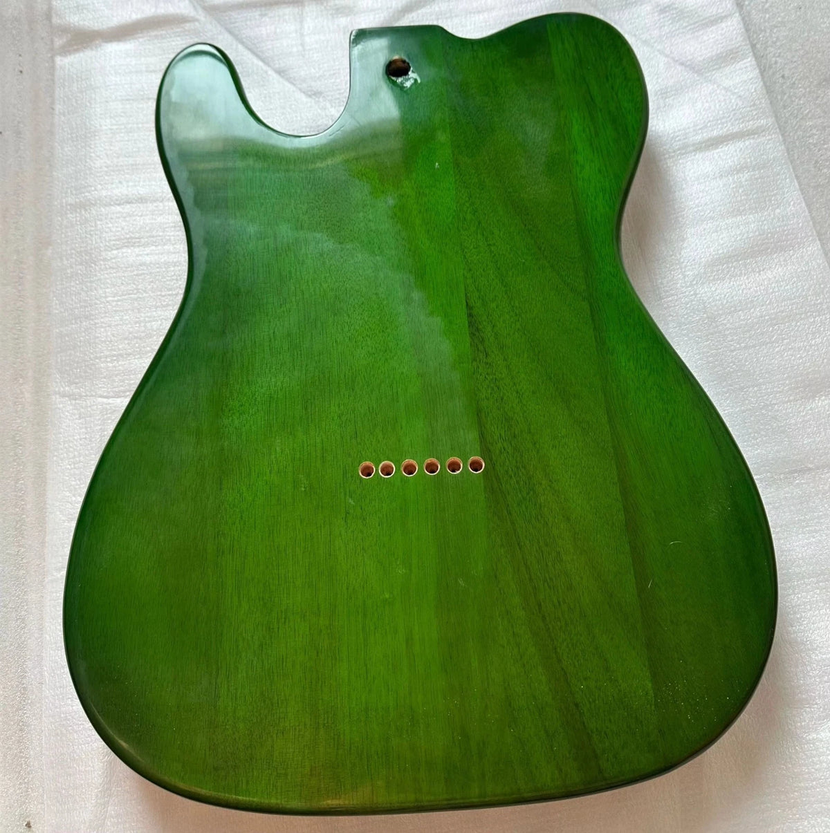 Green Burst Flame Maple Guitar Mahogany Wood Body Fit TL DIY Project