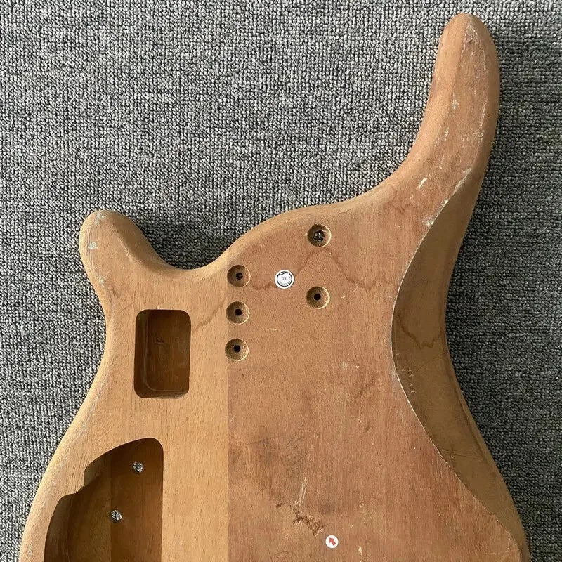 Mahogany Wood Electric Bass Unfinished Body DIY Project