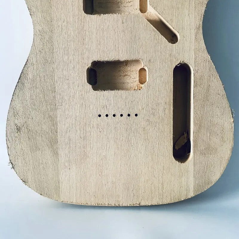 1 Set Unfinished Basswood Guitar HH Body with Maple Neck