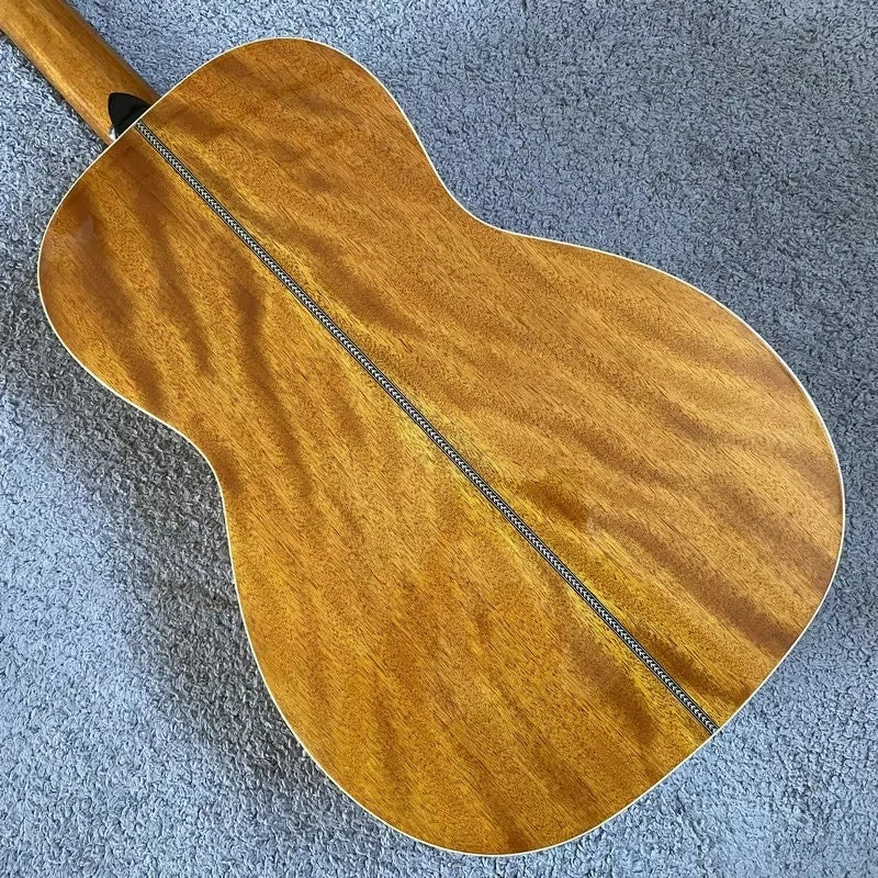 Parlor Acoustic Guitar, All Solid Wood, 38 Inch