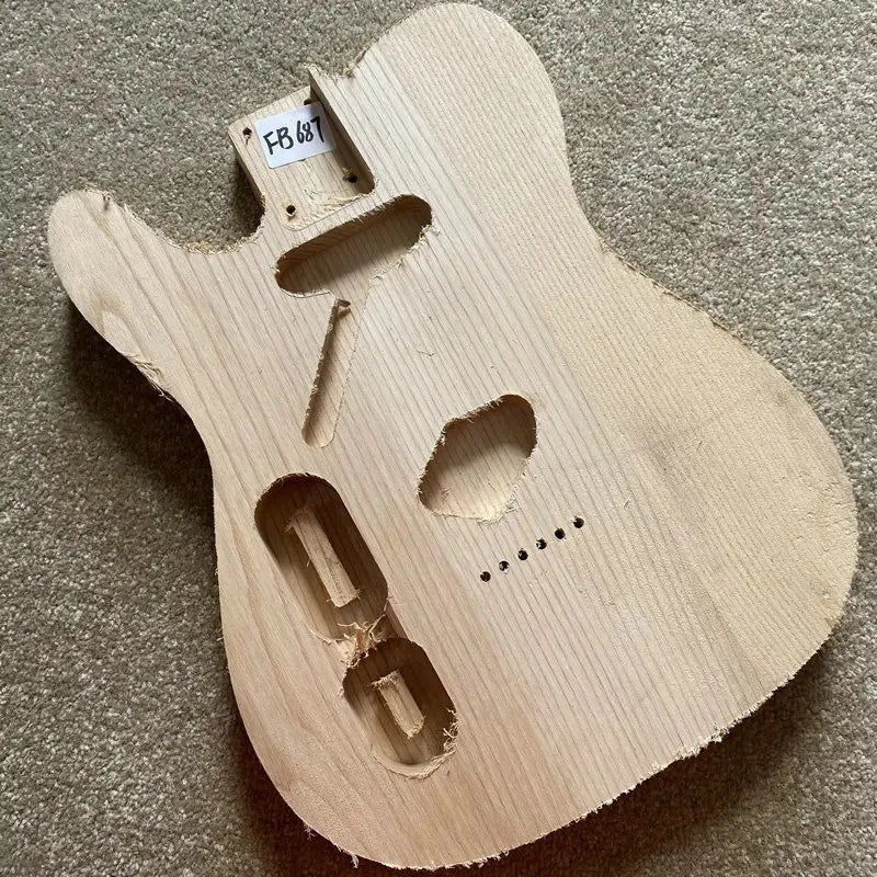 Solid Ash Wood Left Hand Guitar Unfinished Body Fit Telecaster Tele