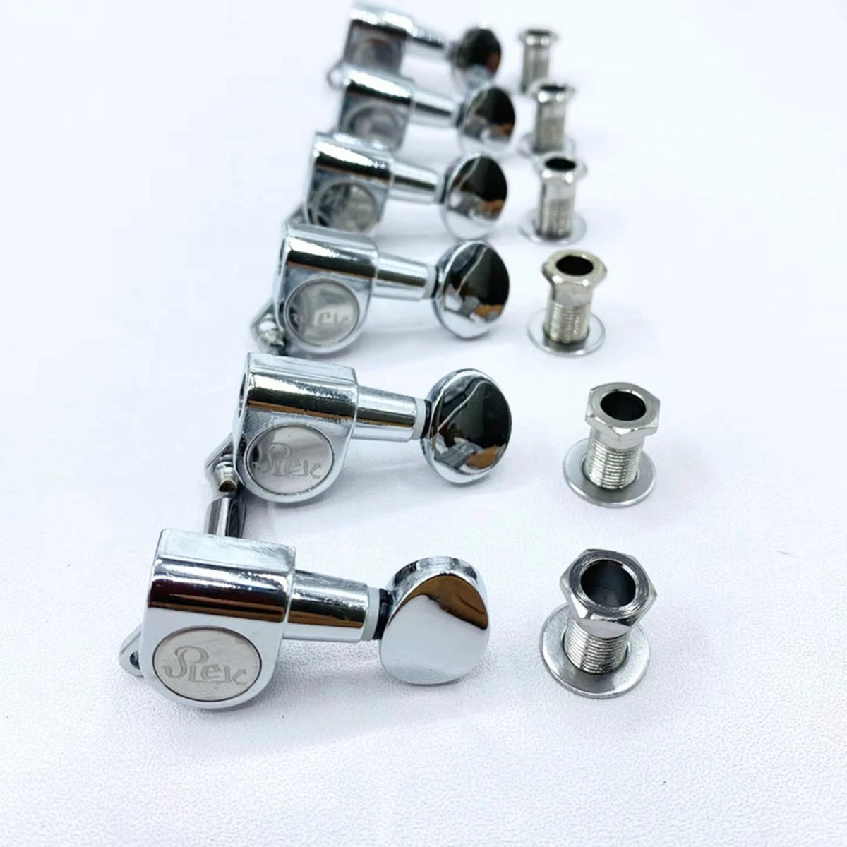 Chrome 12 String Acoustic Guitar Tuning Pegs Keys Fit Washburn,Peave<wbr/>y,Ibanez,Eko