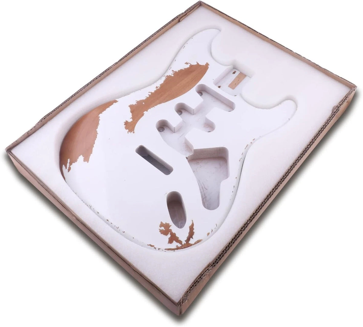 Relic White Finish Alder Wood Guitar Body Fit ST