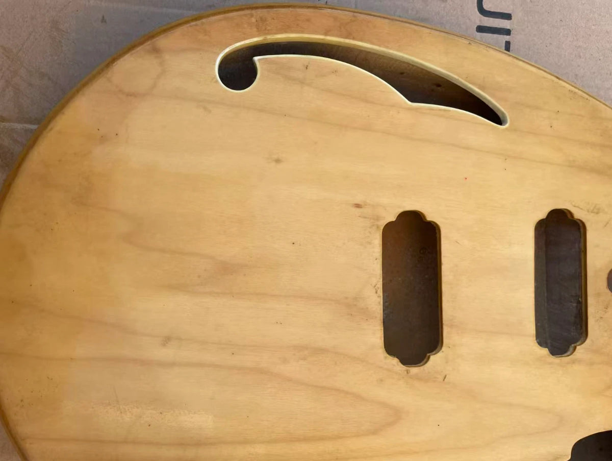 Project Guitar Body, HH with F Hole Fit Teisco May Queen DIY