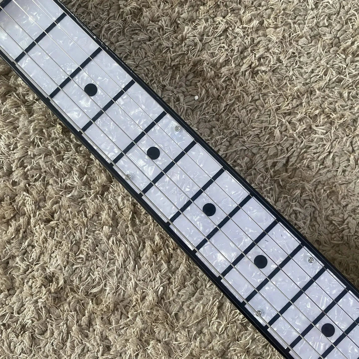 Natural Finish Lap Steel Guitar L596, Okoume Body, P90 Pickup