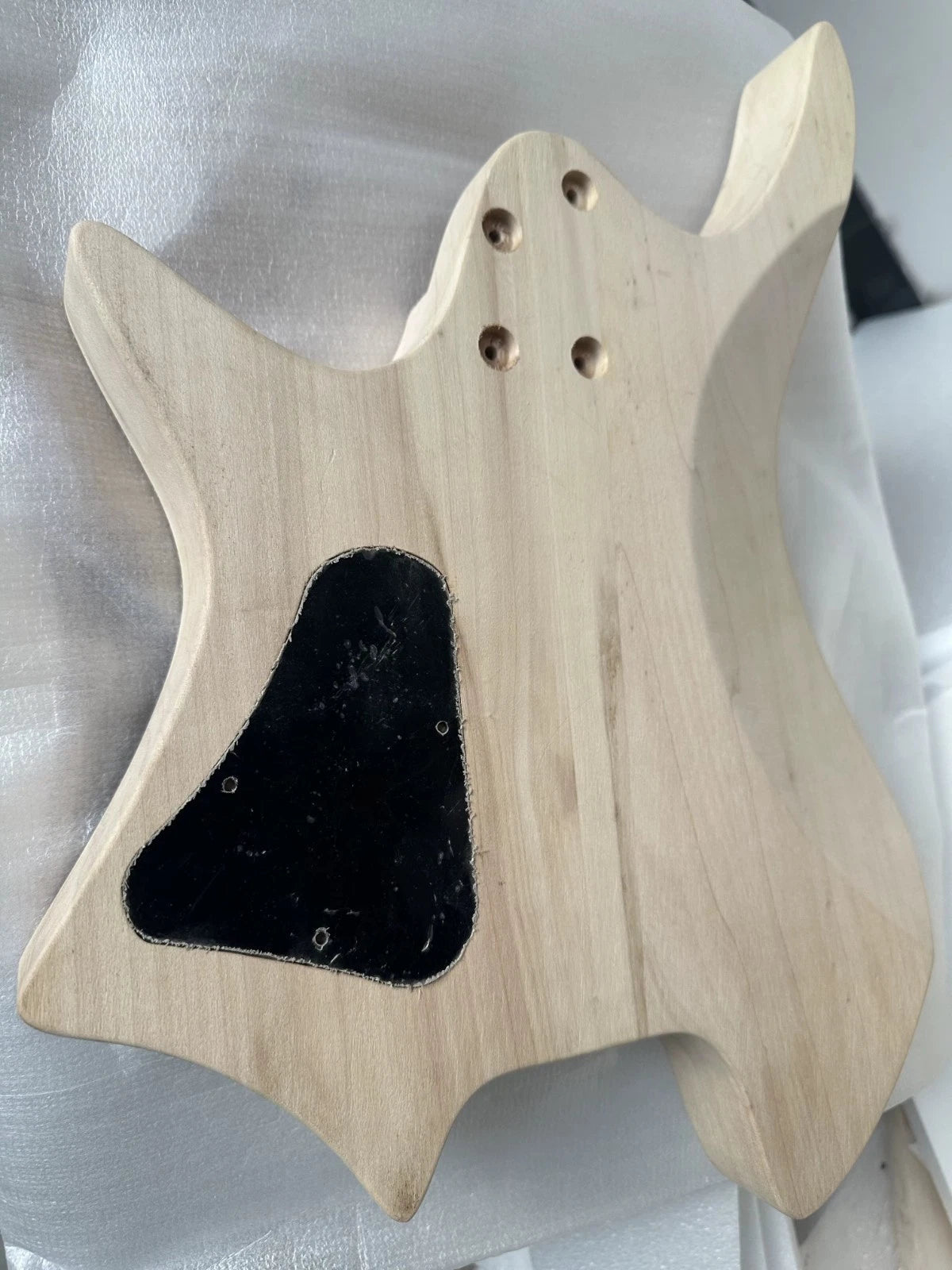 Unfinished Polar Wood Headless Guitar Body DIY Project