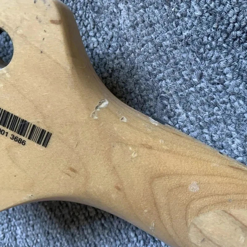 Blue Basswood 5 String Bass Body with Maple Neck