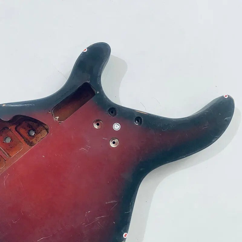 Red Burst DIY Project Basswood Electric Bass Guitar Body DIY Project