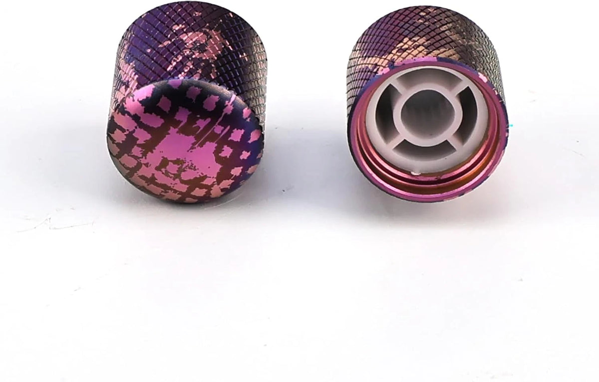 2pcs Titanium Purple Guitar Bass Cntrol Knobs Fit MusicMan,Lakla<wbr/>nd,Dean,ESP LTD
