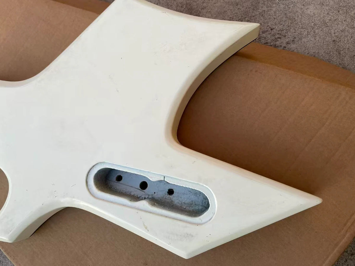 White Guitar HH DIY Project Basswood Body Fit Warlock