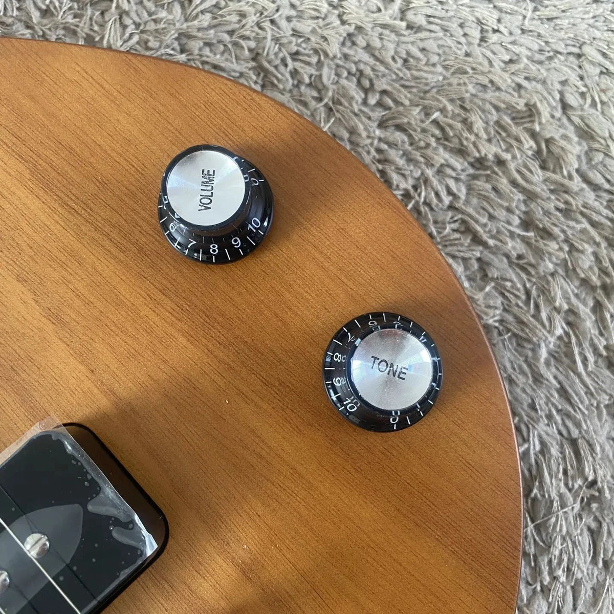 Natural Finish Lap Steel Guitar L596, Okoume Body, P90 Pickup