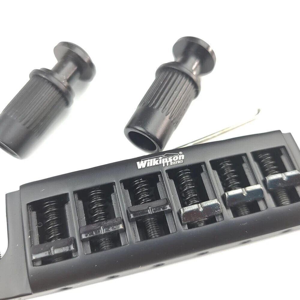 Wilkinson WOGT3 LP guitar black adjustable wraparound tailpiece bridge