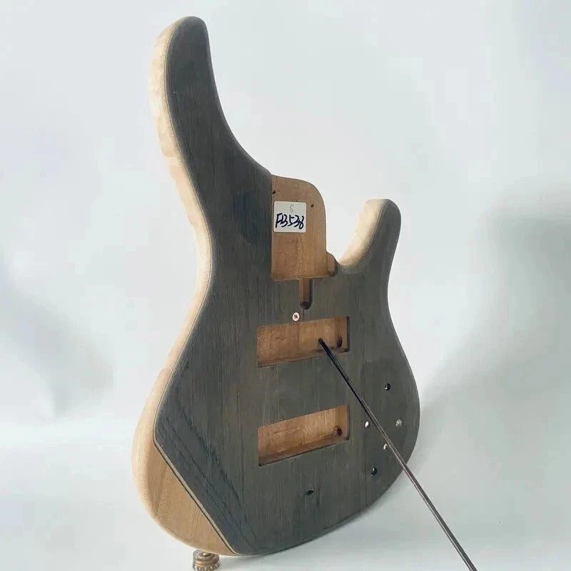 Mahogany Wood Bass Guitar Body with Walnut Top