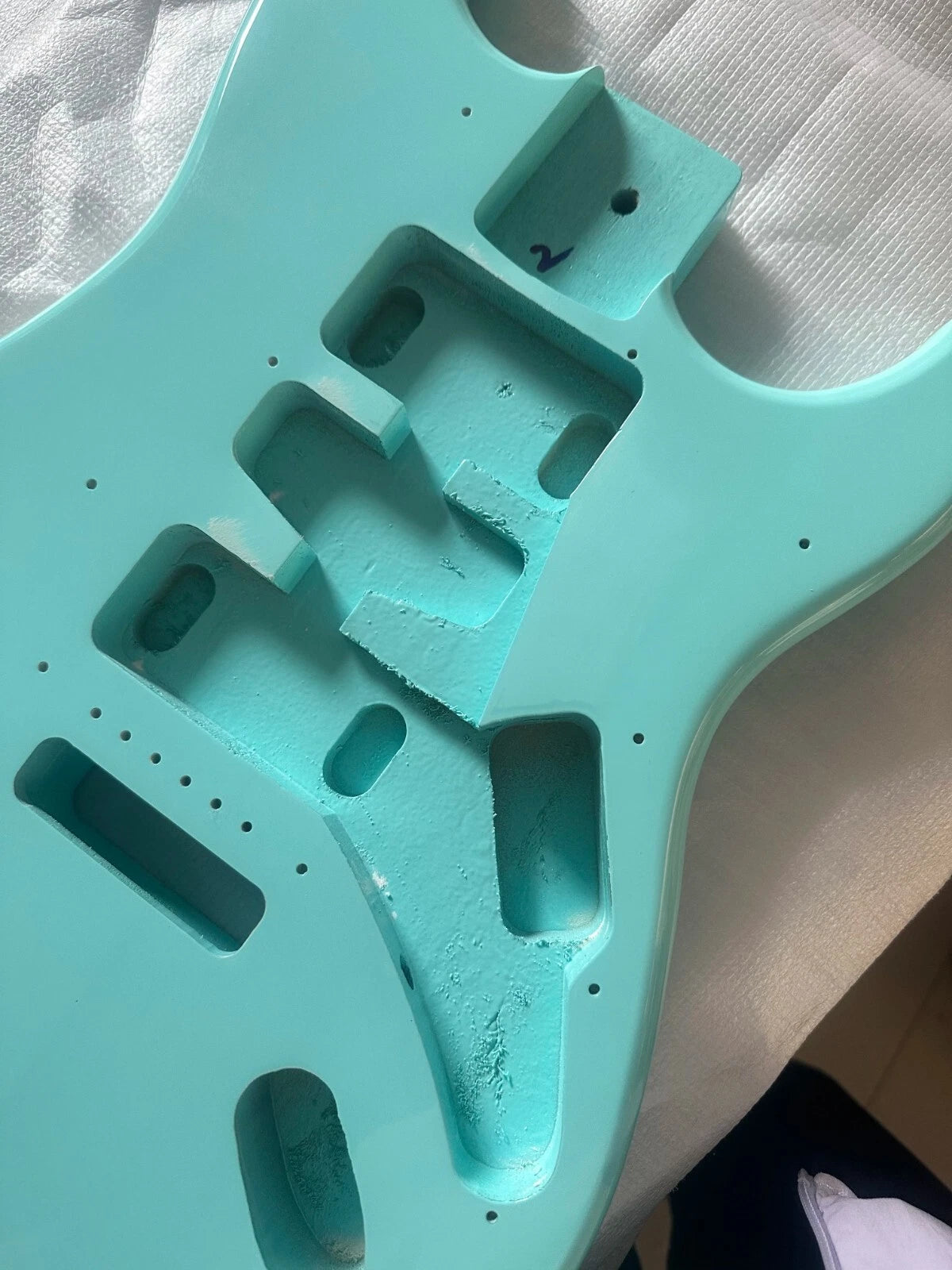 Glossy Light Blue Guitar Basswood Body Fit Strat ST