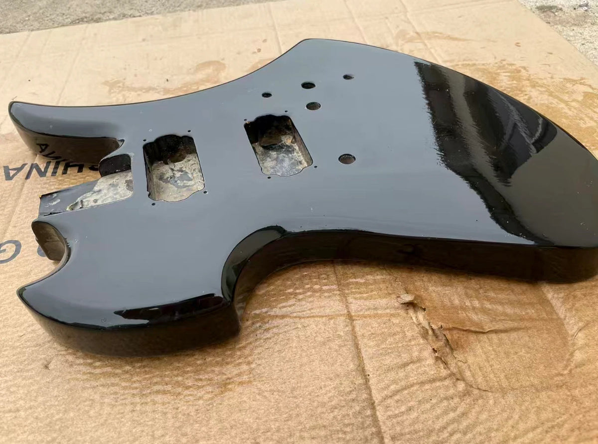 Glossy Black HH Guitar Body DIY Project Fit Mockingbird