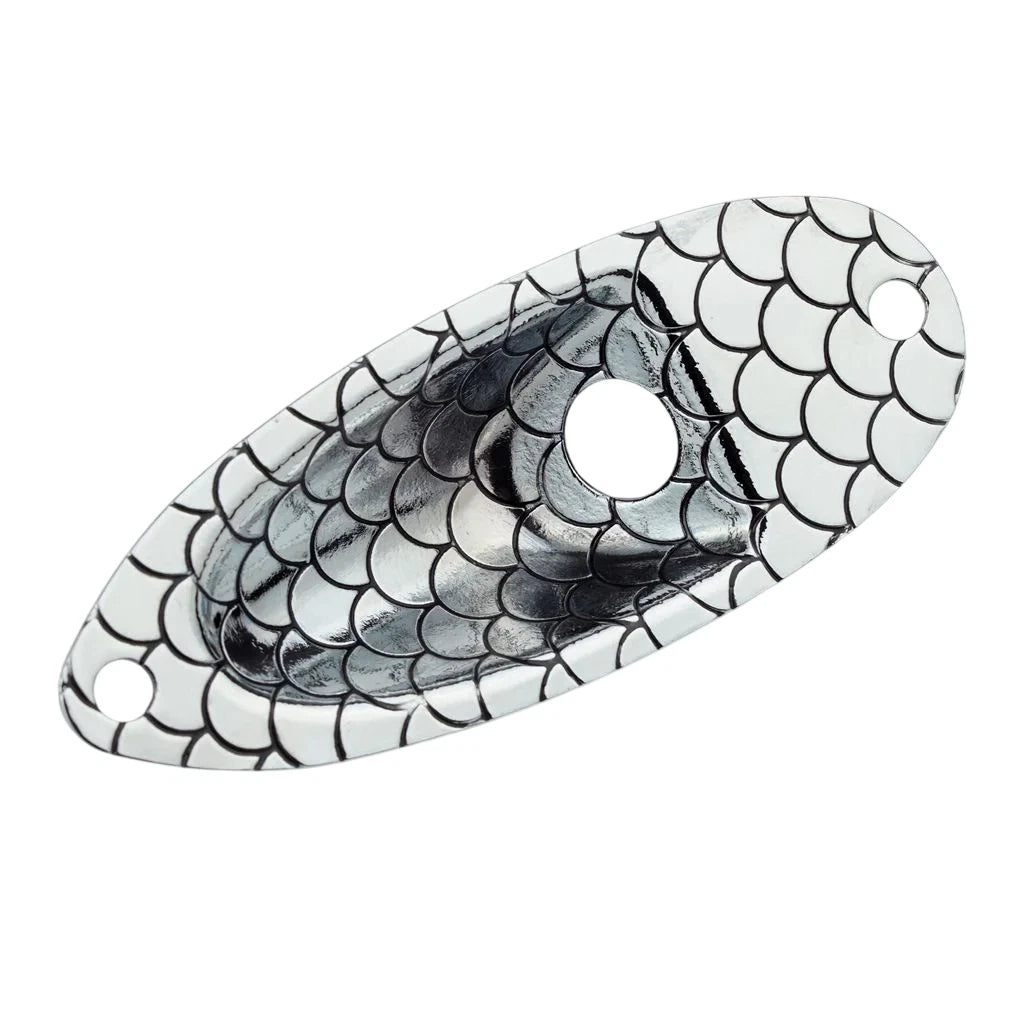 Snake Scale Guitar Oval Boat Jack Plate Socket Fit Stratocaster Strat
