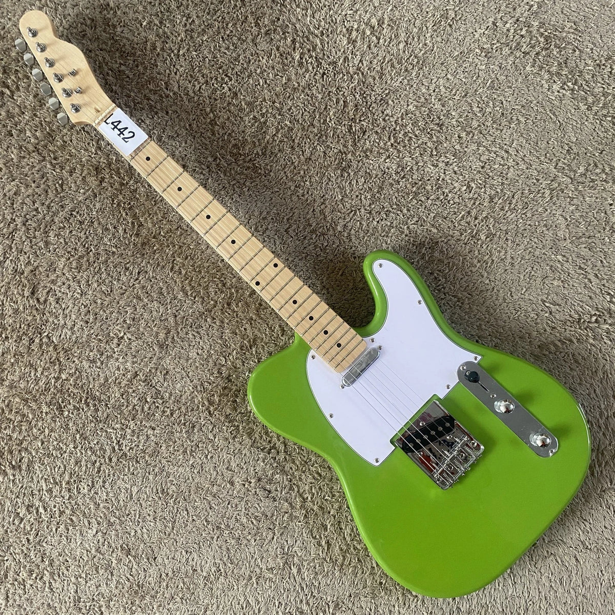 Grass Green Electric Guitar, Basswood Body, Maple Neck