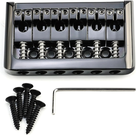 Black Guitar Fixed Hardtail Bridge Fit Stratocaster ST