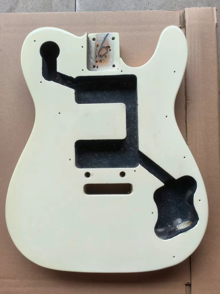 Creamy White Guitar HH Solid Body DIY Project Fit Tele TL
