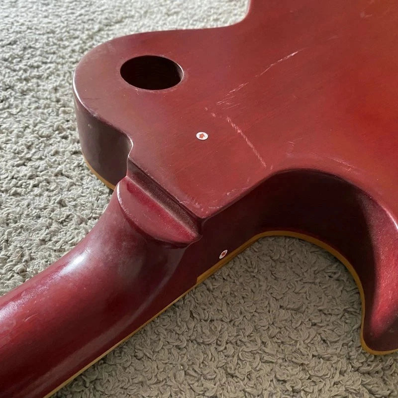 DeVille Red Tiger Maple Top Guitar Body, Rosewood Fingerboard Neck