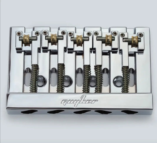 Chrome 5 String Electric Bass Bridge with Roller Saddles Fit Fender,Ibanez,<wbr/>ESP