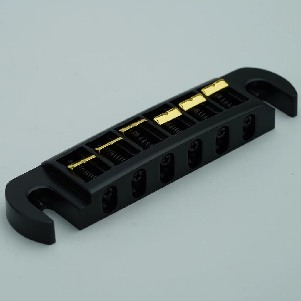 Black Guitar Tune O Matic Wraparound Tailpiece Bridge Fit Epiphone,Washburn,PRS