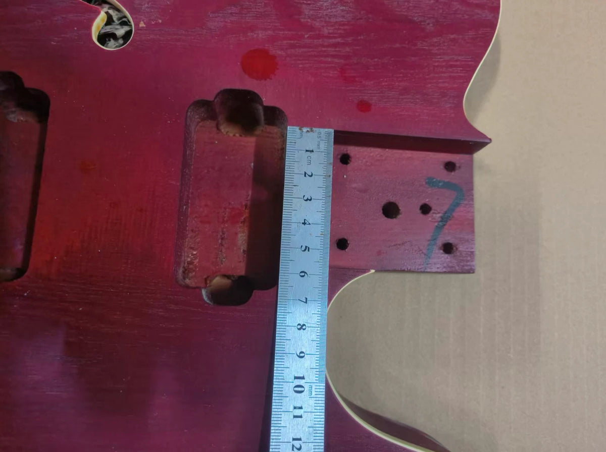 Red HH Guitar Single Cut Body with F Hole Fit Tele TL