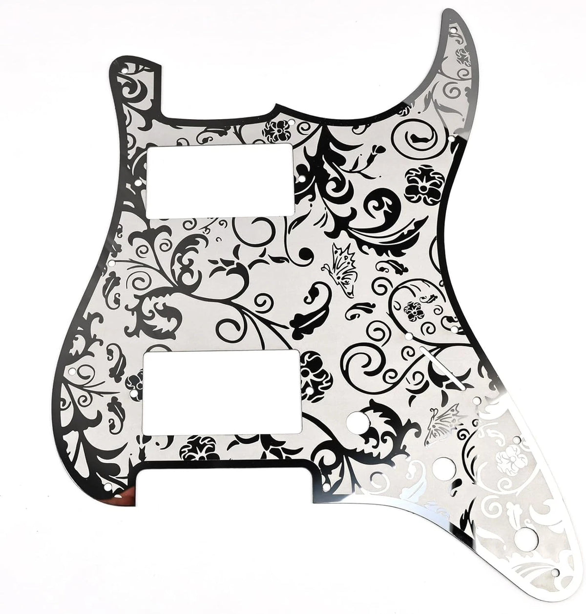 Metal Engraved Guitar HH Pickguard Scratch Plate Fit Stratocaster Strat