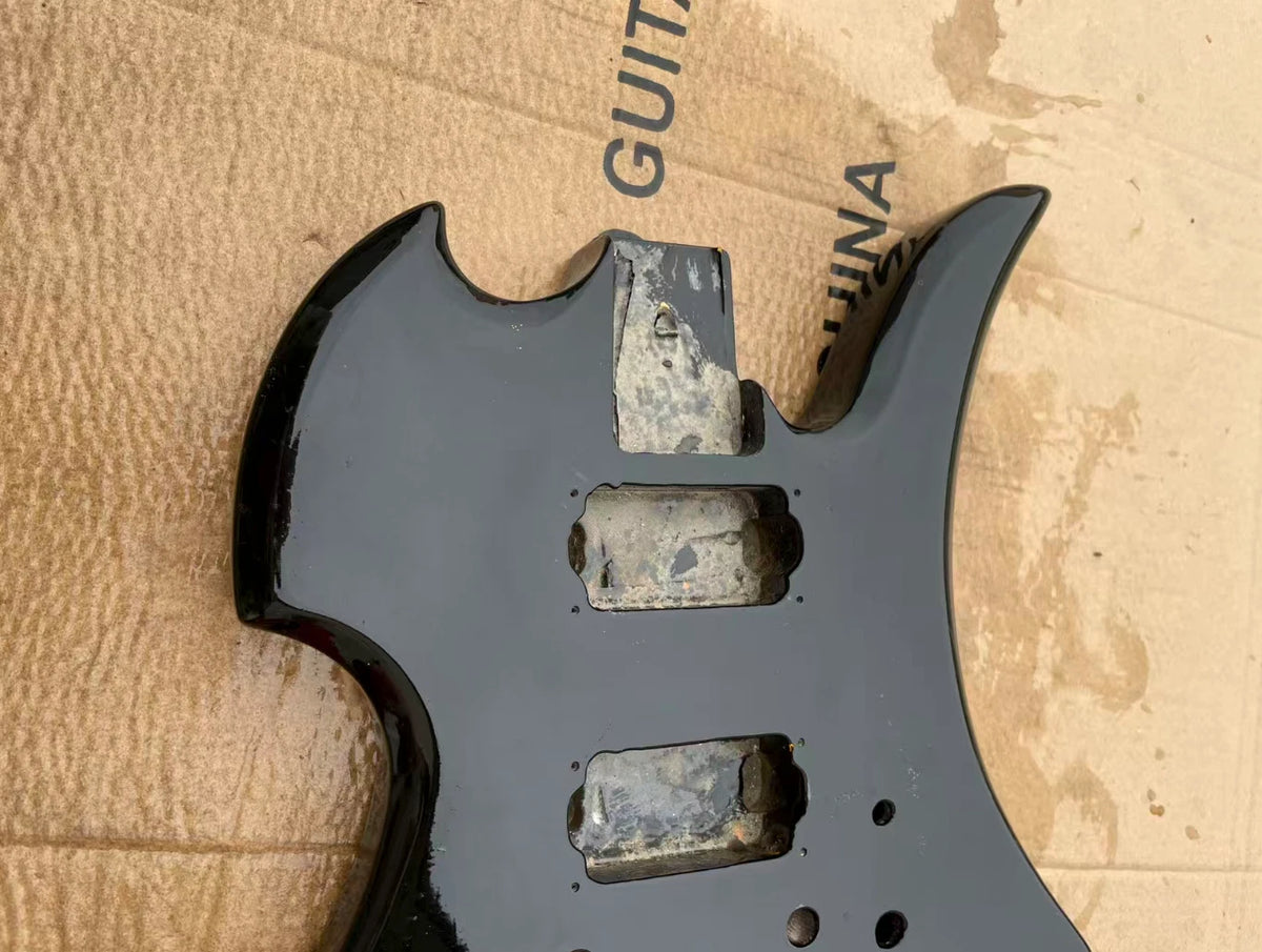 Glossy Black HH Guitar Body DIY Project Fit Mockingbird