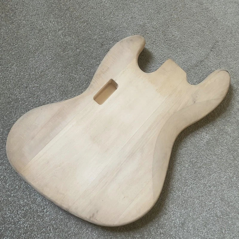 Unpainted Jazz Bass Body, Natural Basswood Fit Jazz Bass DIY Project