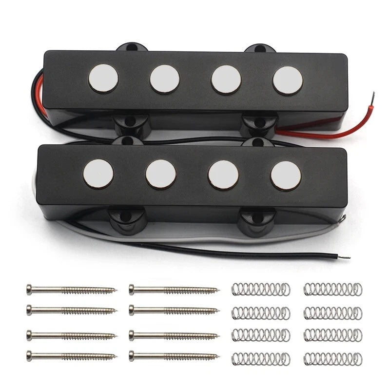 Neck and Bridge 4 String Bass Flate Pole Ceramic Pickups Fit Jazz Bass