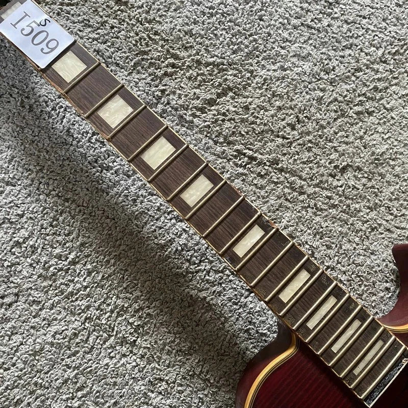 DeVille Red Tiger Maple Top Guitar Body, Rosewood Fingerboard Neck