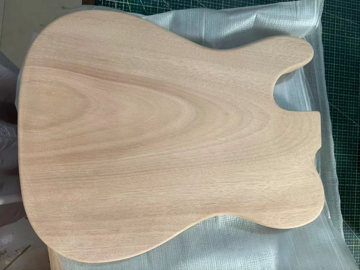 Unfinished Spalted Maple Top Guitar Mahogany Wood Body Fit Telecaster Tele