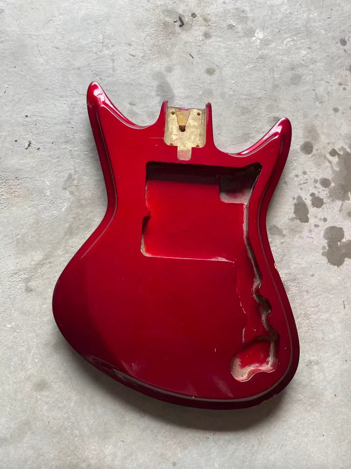 Red DIY Project Guitar Body Fit Sharkfin Guitars