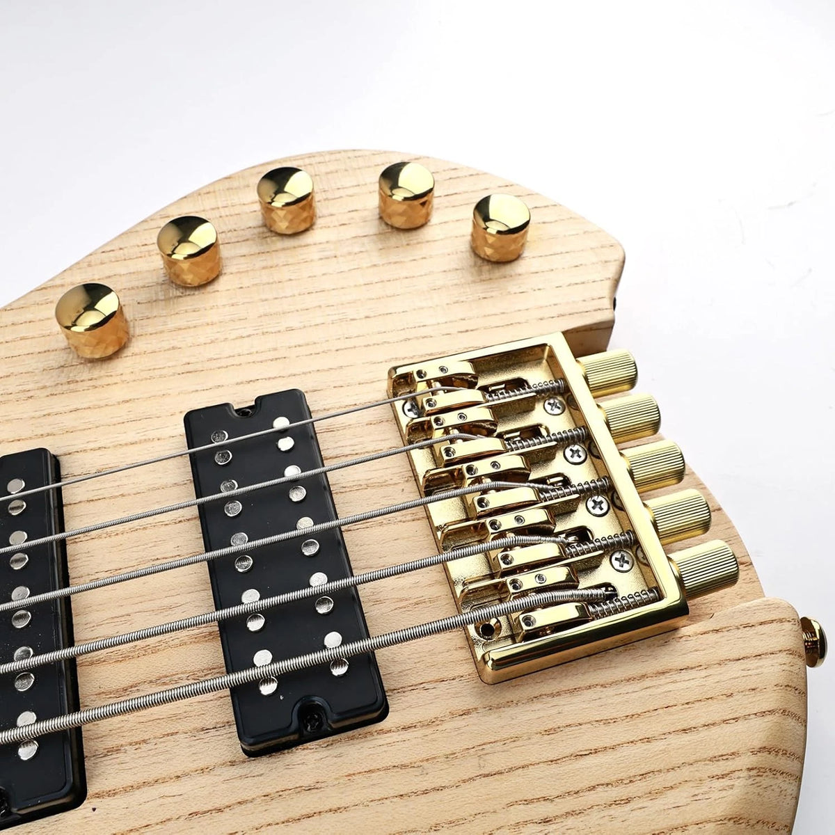 Gold 5 String Headless Bass Bridge System