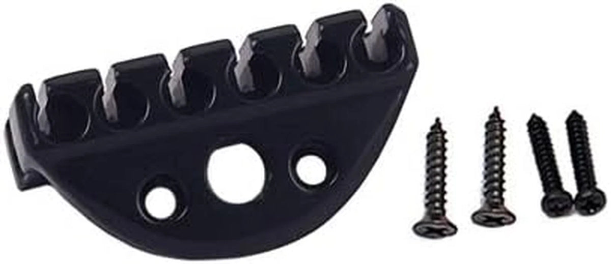 Black 6 String Headdless Guitar Locking Nut Fit Kiesel,Strandb<wbr/>erg,Steinberge<wbr/>r