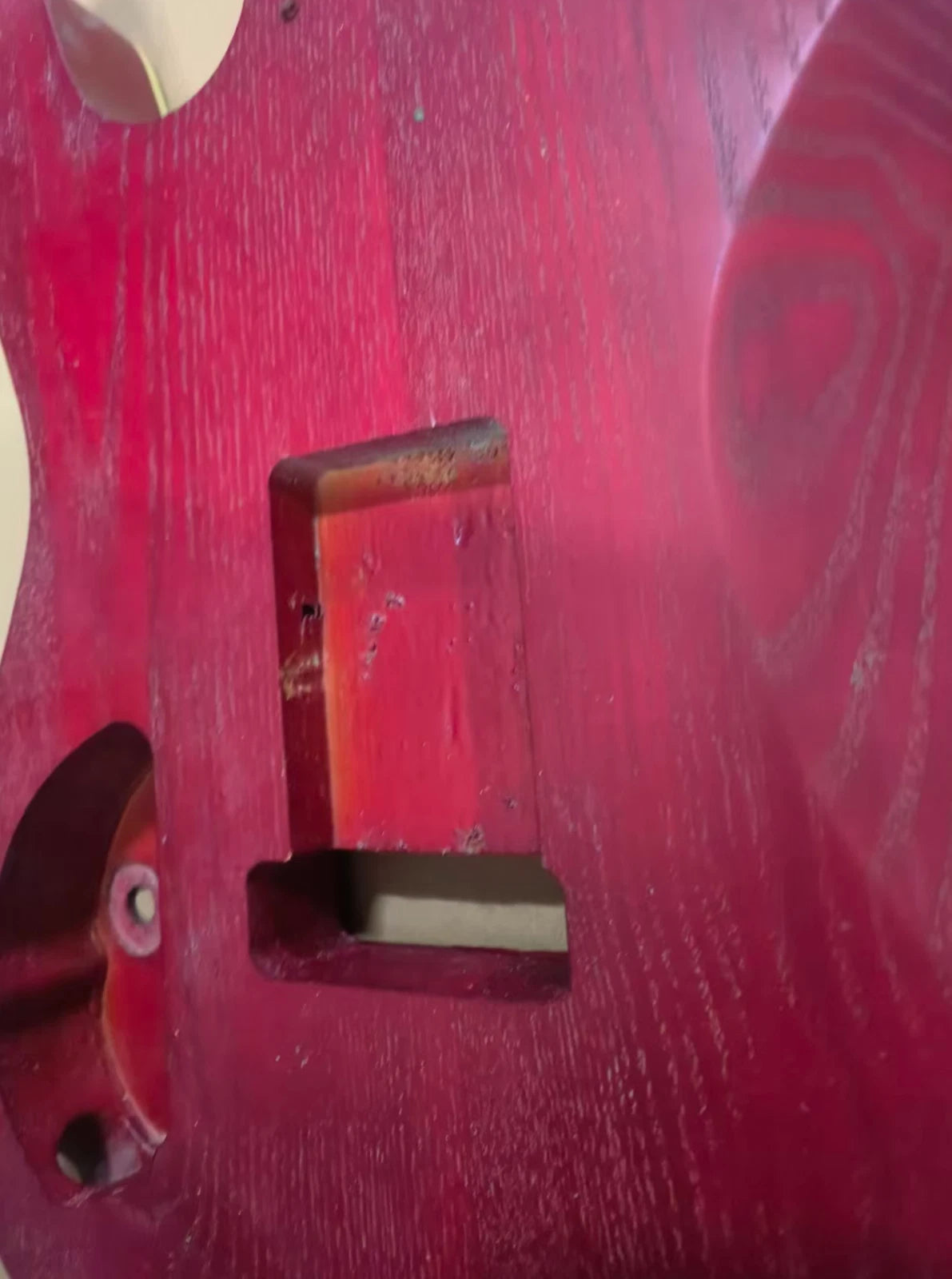 Red HH Guitar Single Cut Body with F Hole Fit Tele TL