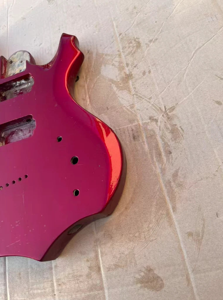 Metallic Red HH Guitar Basswood Body, String Through