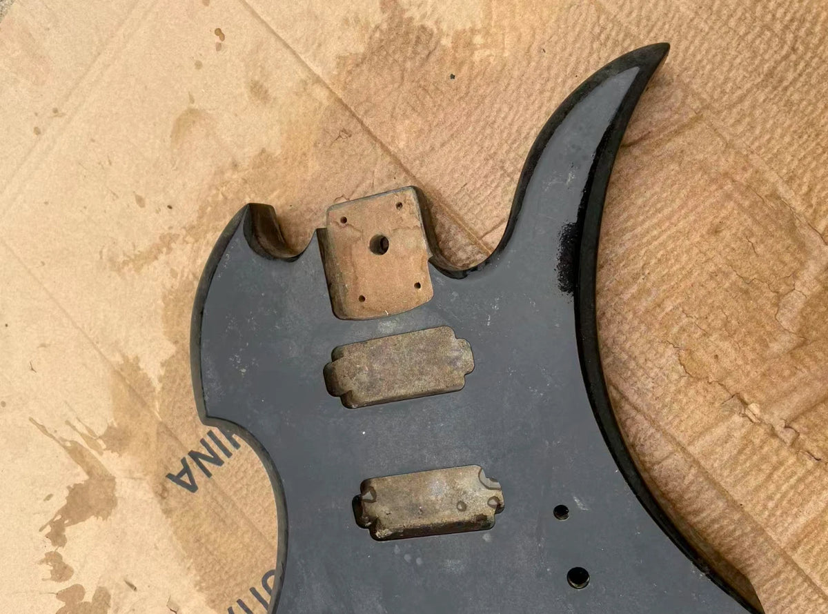 Black 7 String Guitar Body Fit Mockingbird DIY Project