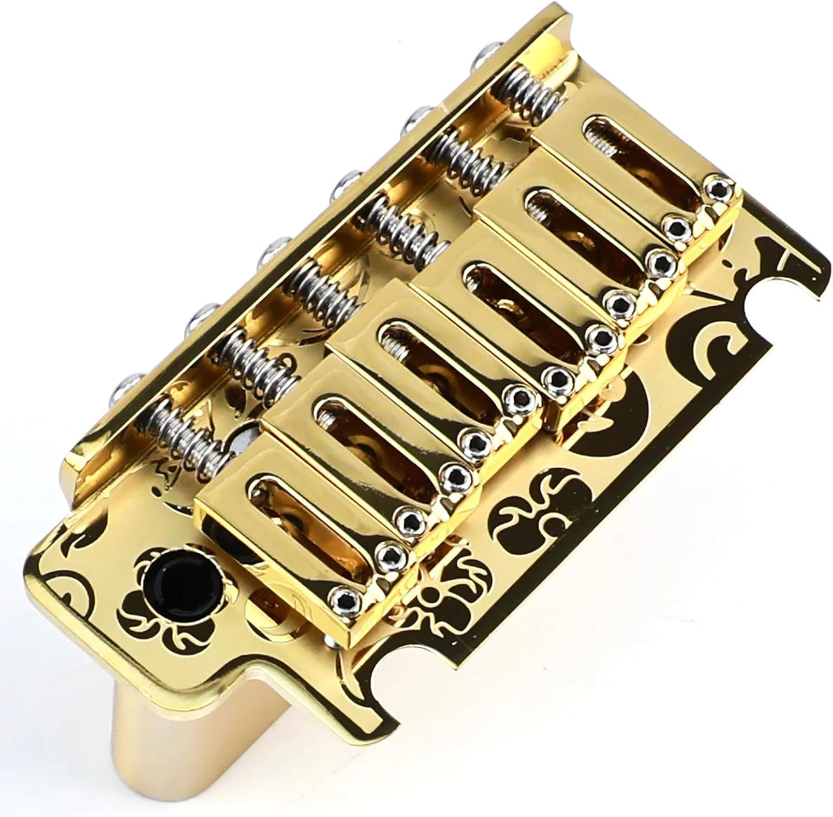 Gold 2 Point Engraved Guitar Bridge Tremolo System Fit Strat ST