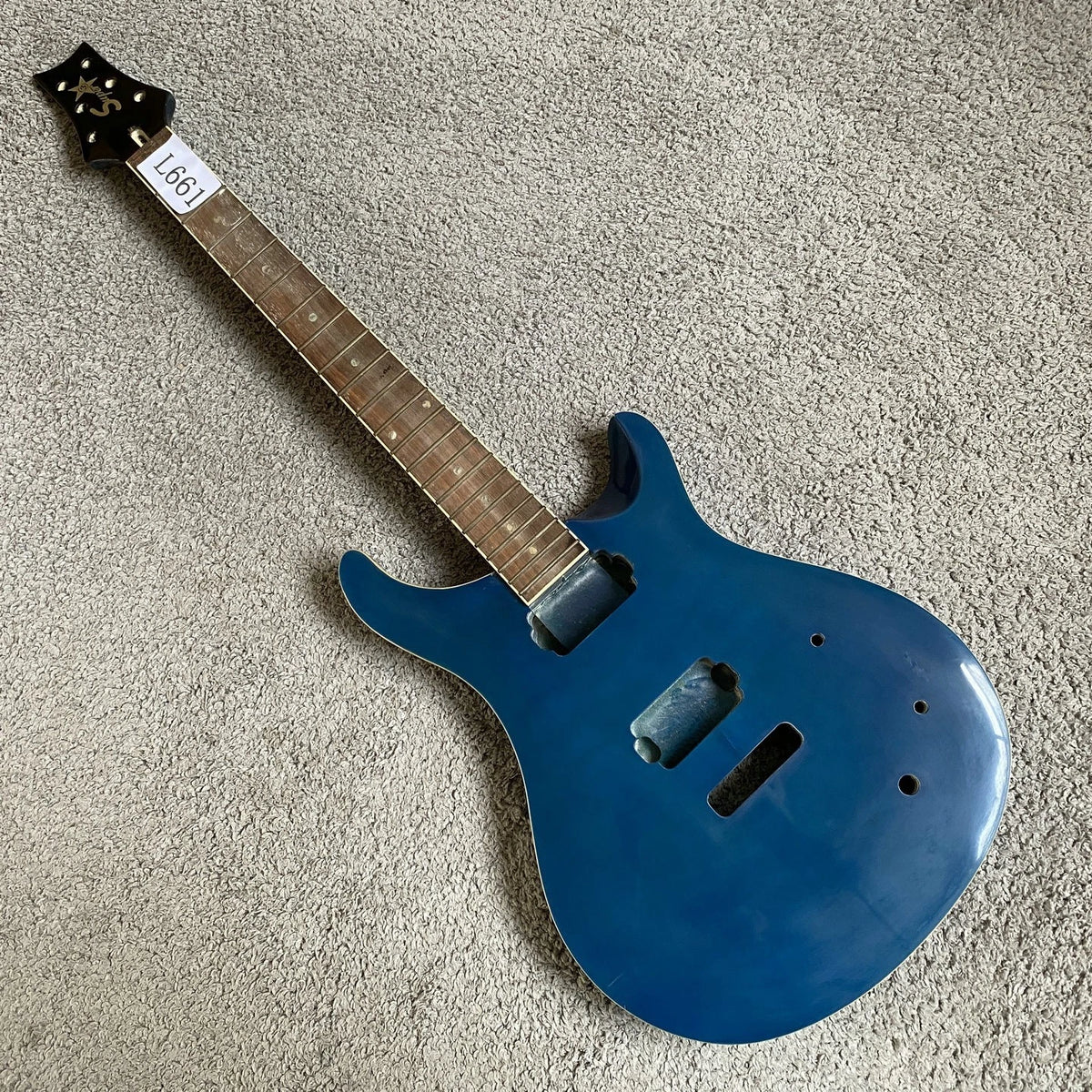 Dark Blue Guitar Project, Rosewood Fingerboard, Basswood Body