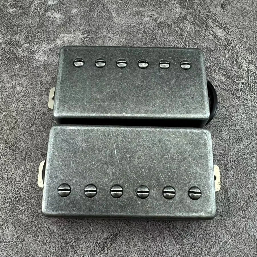 Aged-Cover Humbucker Pickups Set with Alnico V Magnet