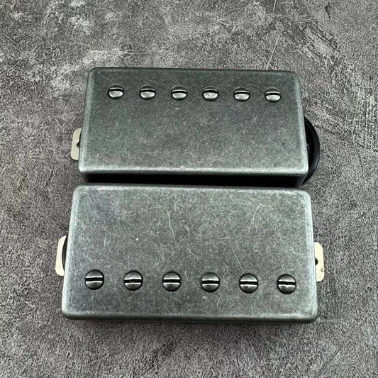 Aged-Cover Humbucker Pickups Set with Alnico V Magnet